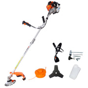 52cc Weed Wacker Gas Powered,3 in 1 Multifunction, String Trimmer, 8 inch Weed Wacker Attachments Heads,10' Metal 3T Blade,Rubber Handle , Shoulder & Strap Included, EPA Compliant