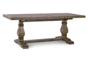 Caleb 78' Dining Table Distressed Brown