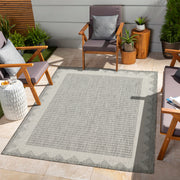 Sunshine GC_HAR2015 Silver 7 ft. 10 in. x 10 ft. 3 in. Indoor/Outdoor Area Rug
