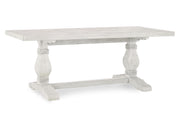 Caleb 78' Dining Table Distressed Ivory