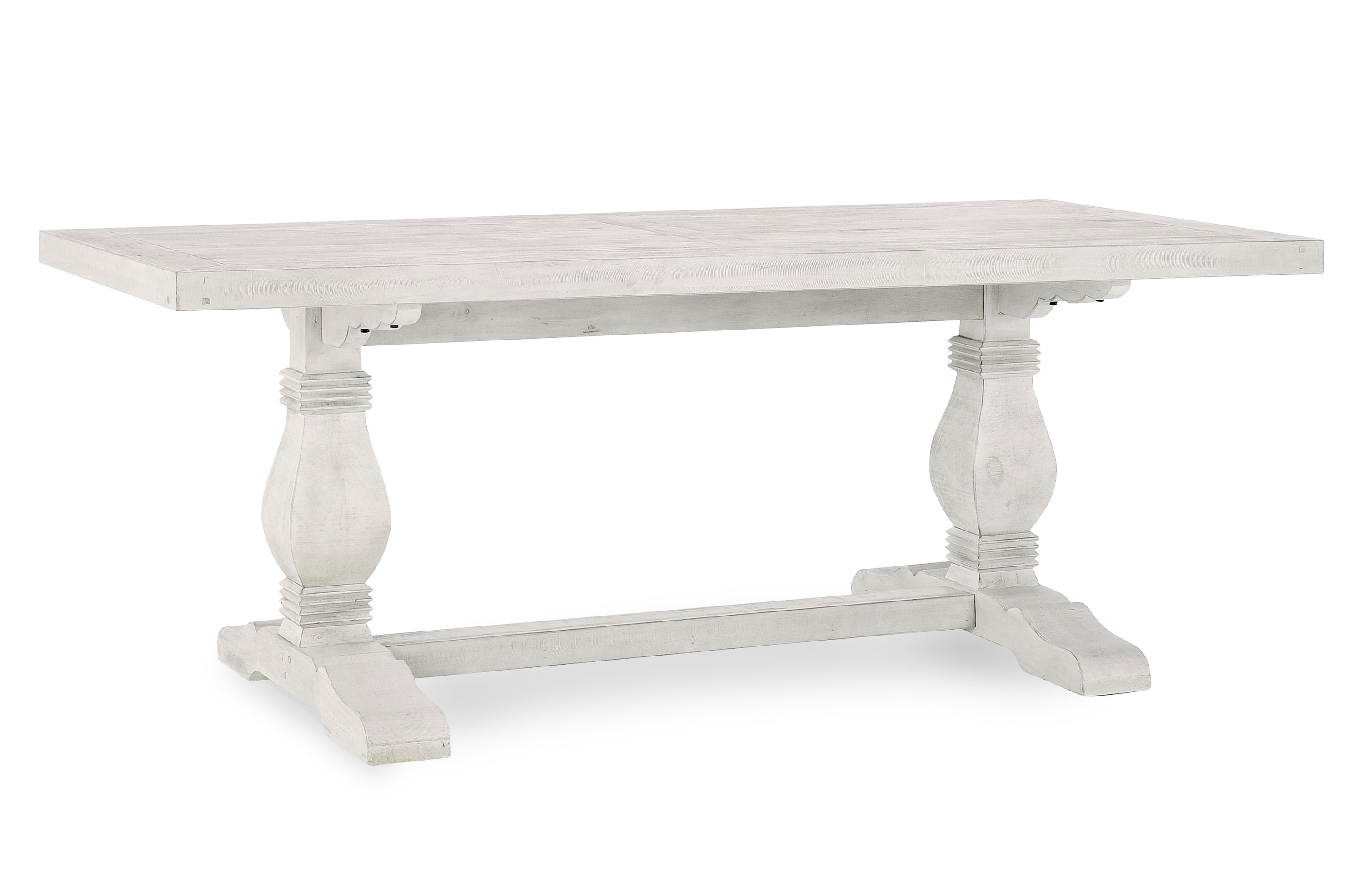 Caleb 78' Dining Table Distressed Ivory