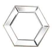 20' x 18' Hexagon Wall Mirror with Contemporary Glass Design, Home Decor Accent Mirror for Living Room, Entryway, Bedroom