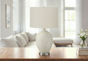 Lighting, 28'h, Table Lamp, Cream Ceramic, Ivory / Cream Shade, Contemporary