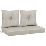 Outdoor Deep Seat Cushions for Patio Furniture Waterproof Set, Beige Polyester 24x24x4 Inches