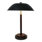 Cosmiclume Black Umbrella Shaped Table Lamp - Walnut Finish - Bronze - 110V