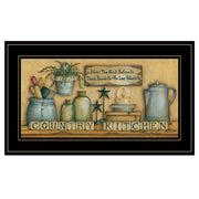 'Country Kitchen' By Mary Ann June, Ready to Hang Framed Print, Black Frame