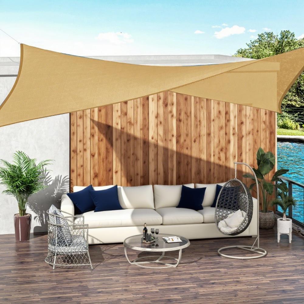 Sun Shade Sail Canopy Outdoor Shade Sail Cloth for Patio Deck Yard
