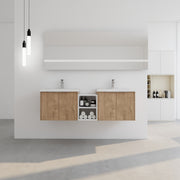 60 Inch Soft Close Doors Bathroom Vanity With Sink, A Small Storage Shelves, 24' and 12' Combination Cabinet,(KD-Packing)