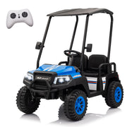 24V XL Kids Electric Ride-on Truck w/RC - Spacious 20in Wide Seat, Removable Sunshade, Dual-Motor Drive, 4-Wheel Spring Suspension, Bluetooth Audio & Comfortable Four Seats,Recommended age: 3-8