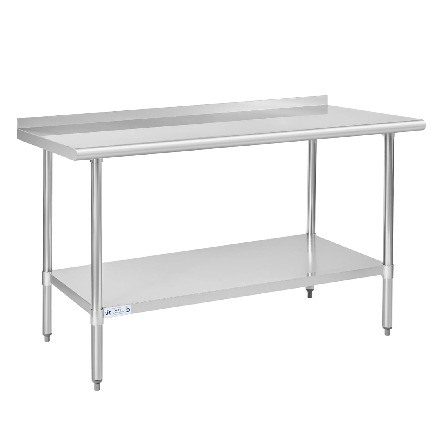 Stainless Steel Table 30 x 60 Inches Metal Prep Table with Adjustable Undershelf, Stainless Table for Commercial Kitchen, Outdoor, Restaurant, Hotel & Garage