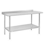 Stainless Steel Table 30 x 60 Inches Metal Prep Table with Adjustable Undershelf, Stainless Table for Commercial Kitchen, Outdoor, Restaurant, Hotel & Garage