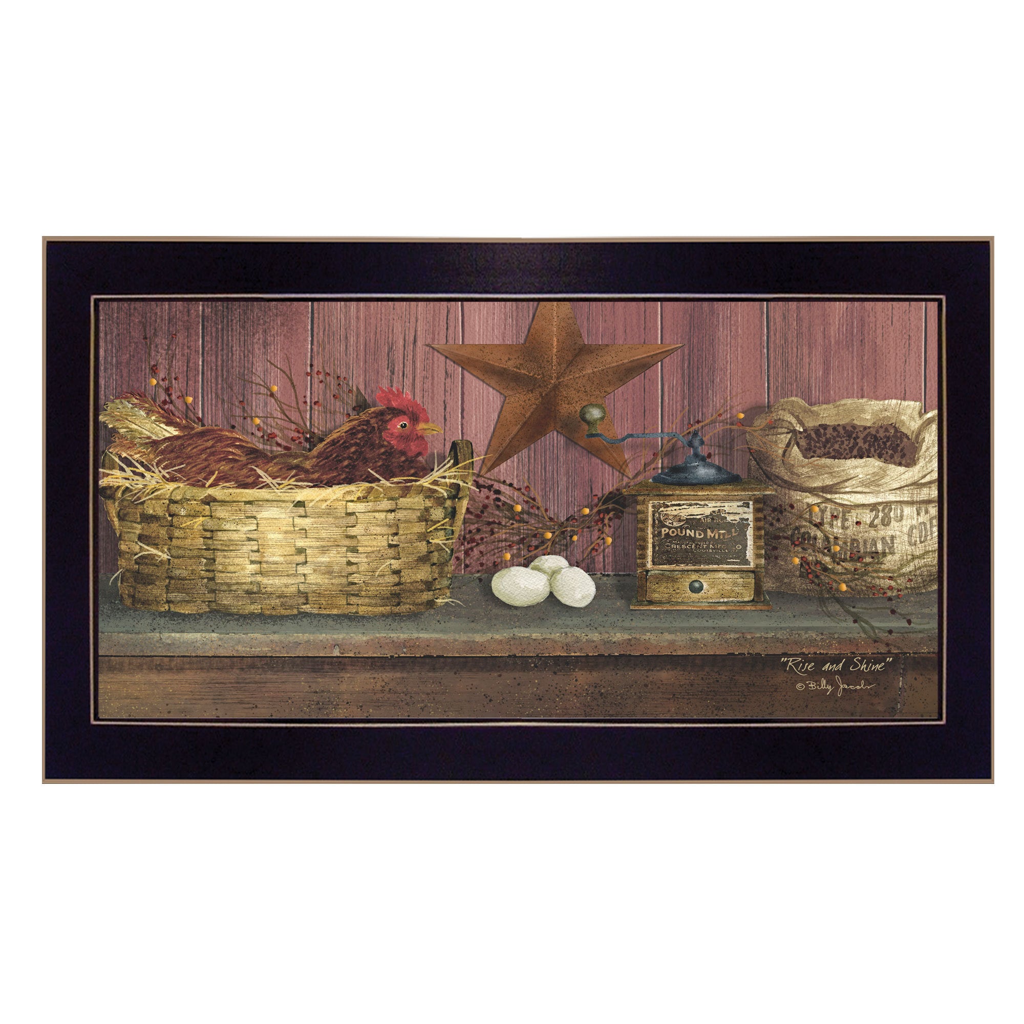 'Rise and Shine' by Billy Jacobs, Ready to Hang Framed Print, Black Frame