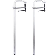 Bar Clamps Set, Drop Forged Steel Bar Clamps, Steel F Clamps for Welding, Woodworking, Metal working, DIY and Crafts,24 inch x 4-3/4 inch Throat,Pack of 2