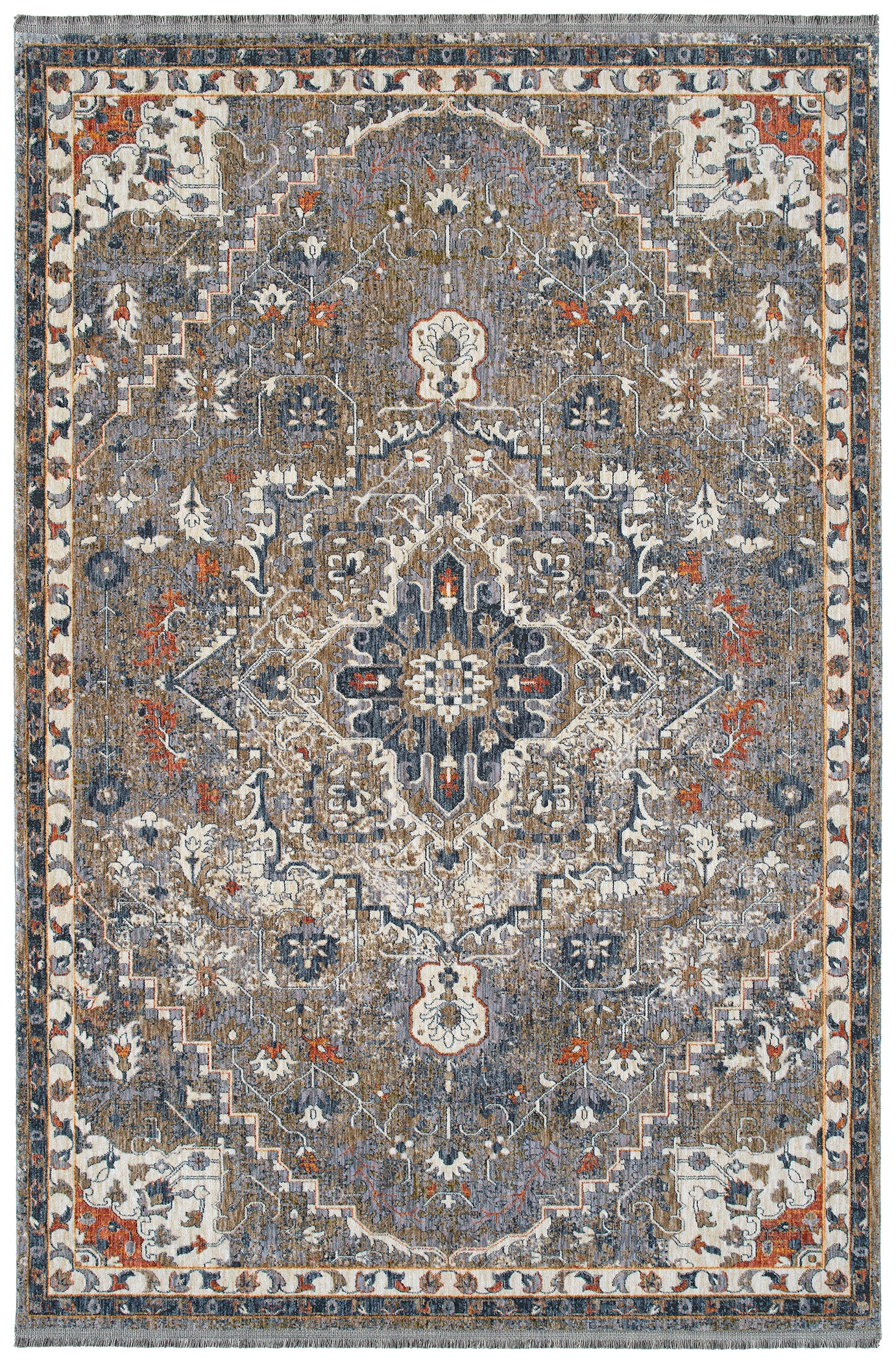 Transitional, Oriental, Cut Pile 1'10' x 2'6' Rectangle Throw Rug