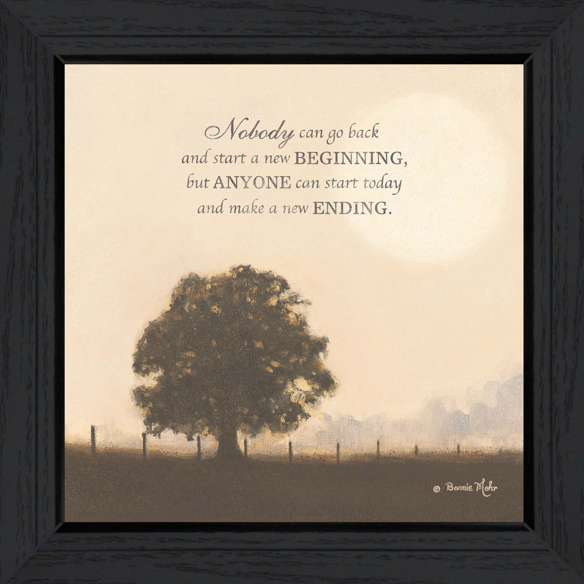 'New Ending' By Bonnie Mohr, Printed Wall Art, Ready To Hang Framed Poster, Black Frame