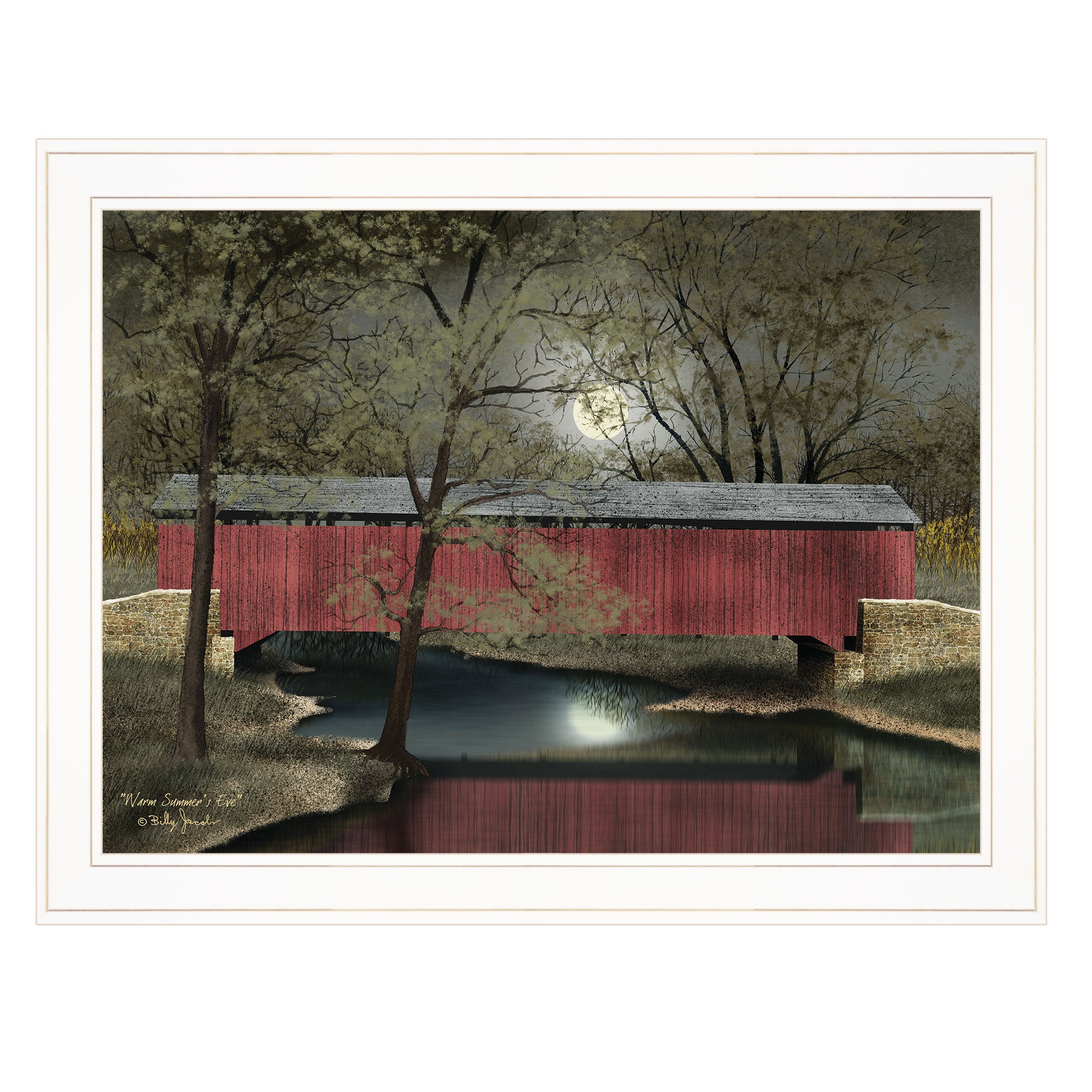 'Warm Summer's Eve' by Billy Jacobs, Ready to Hang Framed Print, White Frame