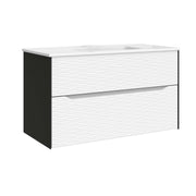 DAX Sahara Vanity Cabinet 40 Matt Black / Matt White w/ Onix Basin