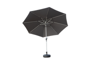 10FT Patio Umbrella, Outdoor Table Umbrella with Push Button Tilt and Crank, UV Protection Waterproof Market Sun Umbrella with 8 Sturdy Ribs for Garden, Deck, Backyard, Pool (Gray) - Base Not Included