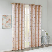 Total Blackout Metallic Print Grommet Top Curtain Panel(Only 1 Pc Panel)