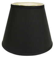Slant Deep Empire Hardback Lampshade with Washer Fitter, Black (with white lining)