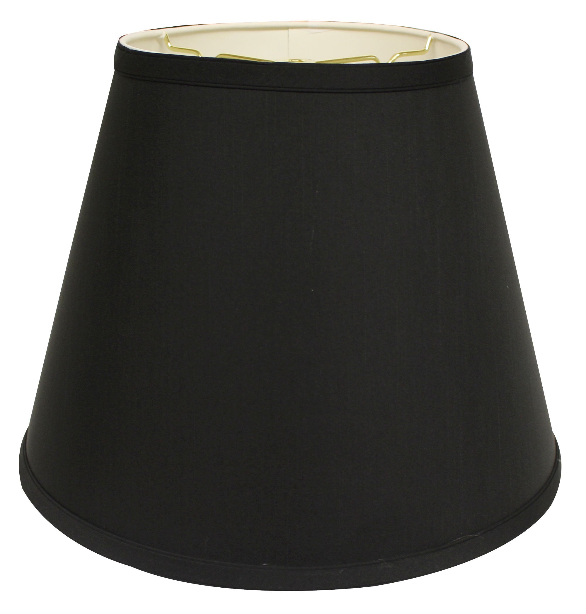Slant Deep Empire Hardback Lampshade with Washer Fitter, Black (with white lining)