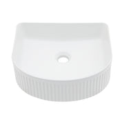 Contemporary White Ceramic Vessel Bathroom Sink with European Design 15.69x13.69 inch