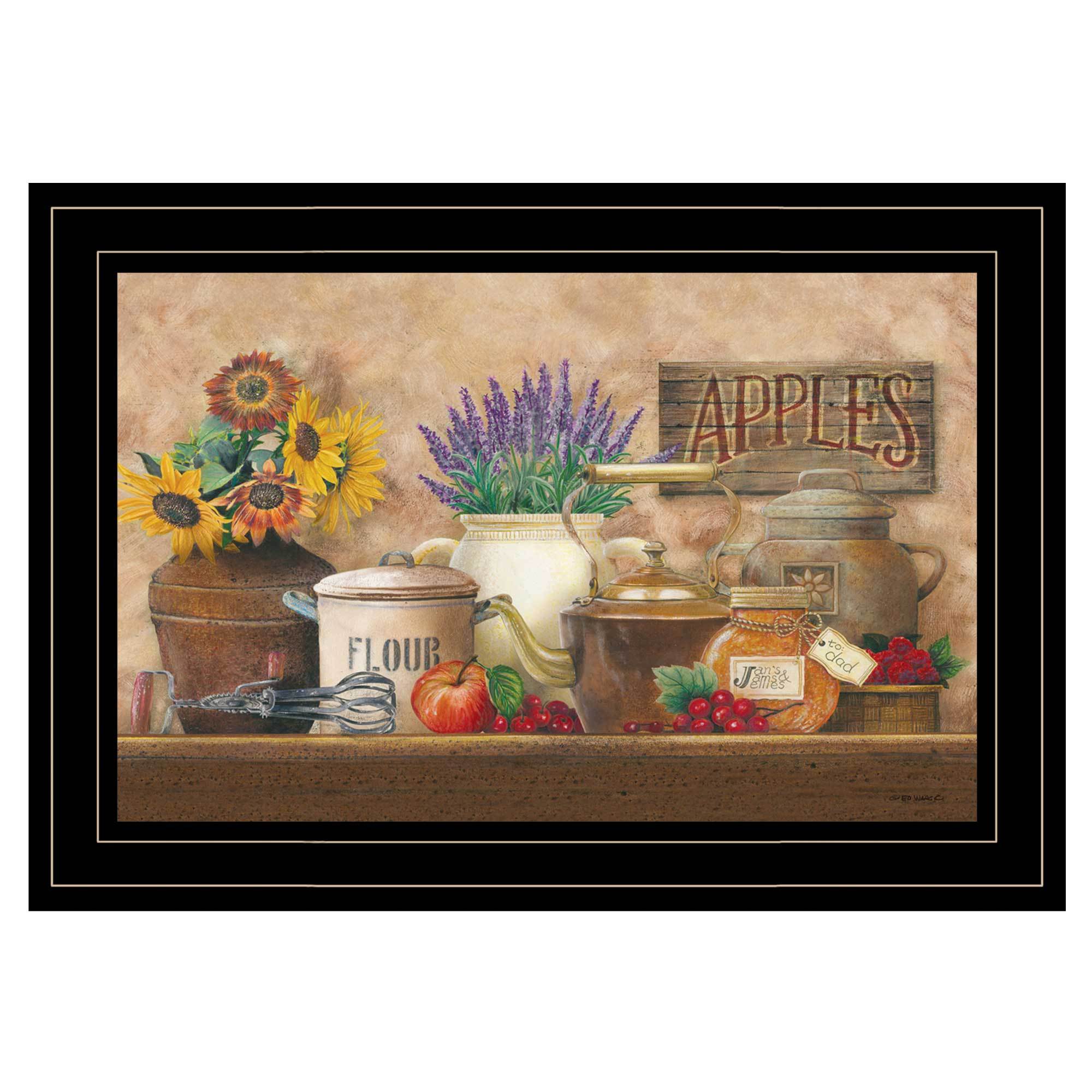 'Antique Kitchen' By Ed Wargo, Ready to Hang Framed Print, Black Frame