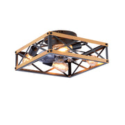 22.6''   Flush Mount   Ceiling Fan  ,Reversible Motor, DC Remote Control,7 PCS PC Blades,6 Speed Ceiling Fan,Timing, for  Bedroom Kitchen Living Room--NOT Included Bulbs