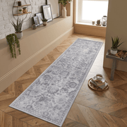 LOOM & LUXE Collection 2X8 Grey/Silver/Oriental Non-Shedding Living Room Bedroom Dining Home Office Stylish and Stain Resistant Area Rug