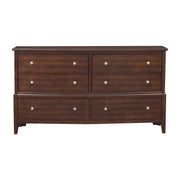 Transitional Style Bedroom Furniture 1pc Dresser of 6x Drawers Dark Cherry Finish Wooden Furniture