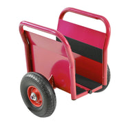 Heavy Duty Panel Dolly with Two Handles, 10' Solid Rubber Tires, Supports 1000 LBS, All-Terrain for Drywall & Doors (Red)