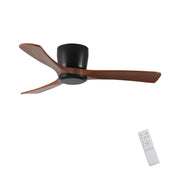42 Inch Ceiling Fan no light with Remote Control, Low Profile Flush Mount Ceiling Fan without Light,Noiseless Reversible DC Motor with Timer
