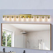 10 Light Gold Vanity Lights for Mirror, 52inch Modern Gold Bathroom Wall Lighting for Bedroom, Living Room