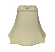 Fancy Square Softback Lampshade with Washer Fitter, Egg Color Natural Fabric Lampshade for Table Lamps, 8' Top x 18' Bottom x 13' Height