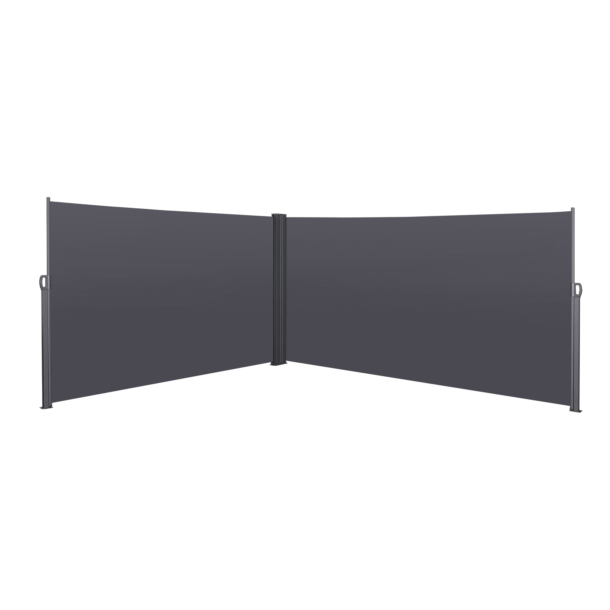 Retractable Side Awning, 276 x 71 in, Waterproof and UV-Resistant, Roll-up Privacy Screen for Balcony, Grey
