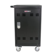 Mobile Charging Cart and Cabinet for Tablets Laptops 30-Device With Combination Lock(Black).