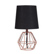 11.25' Copper Metal Table Lamp 'Wesley Geometric', Copper