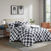 Full/Queen Checkered Comforter Set