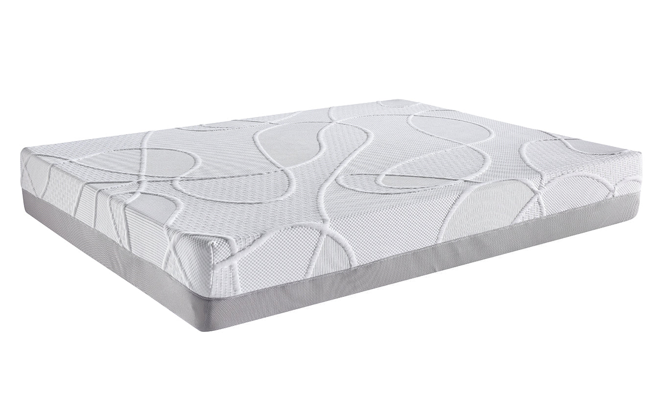 12 Inch Medium Firm Memory Foam Mattress, Green Tea & Charcoal Infused Freshness-Boosting Technology, Body-Conforming Comfort, High-Density Support,, White