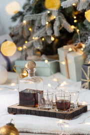 S/6 Alaine Bar Set with Mango Wood Stand