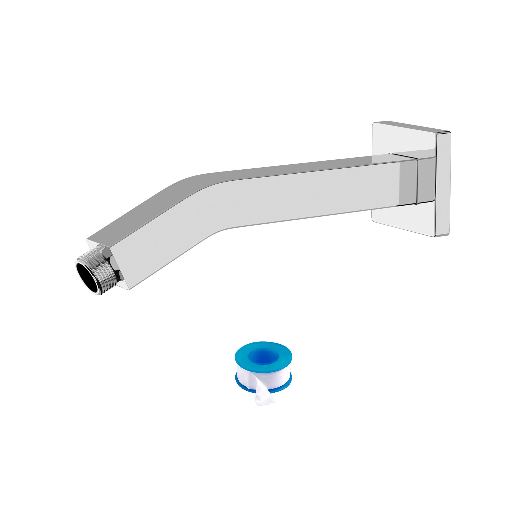 Elegant Chrome 6' Shower Arm with Flange, Stainless Steel Construction for Rain Shower Heads