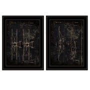 'Airplane Patent I & II' 2-Piece Vignette by Cloverfield & Co, Black Frame