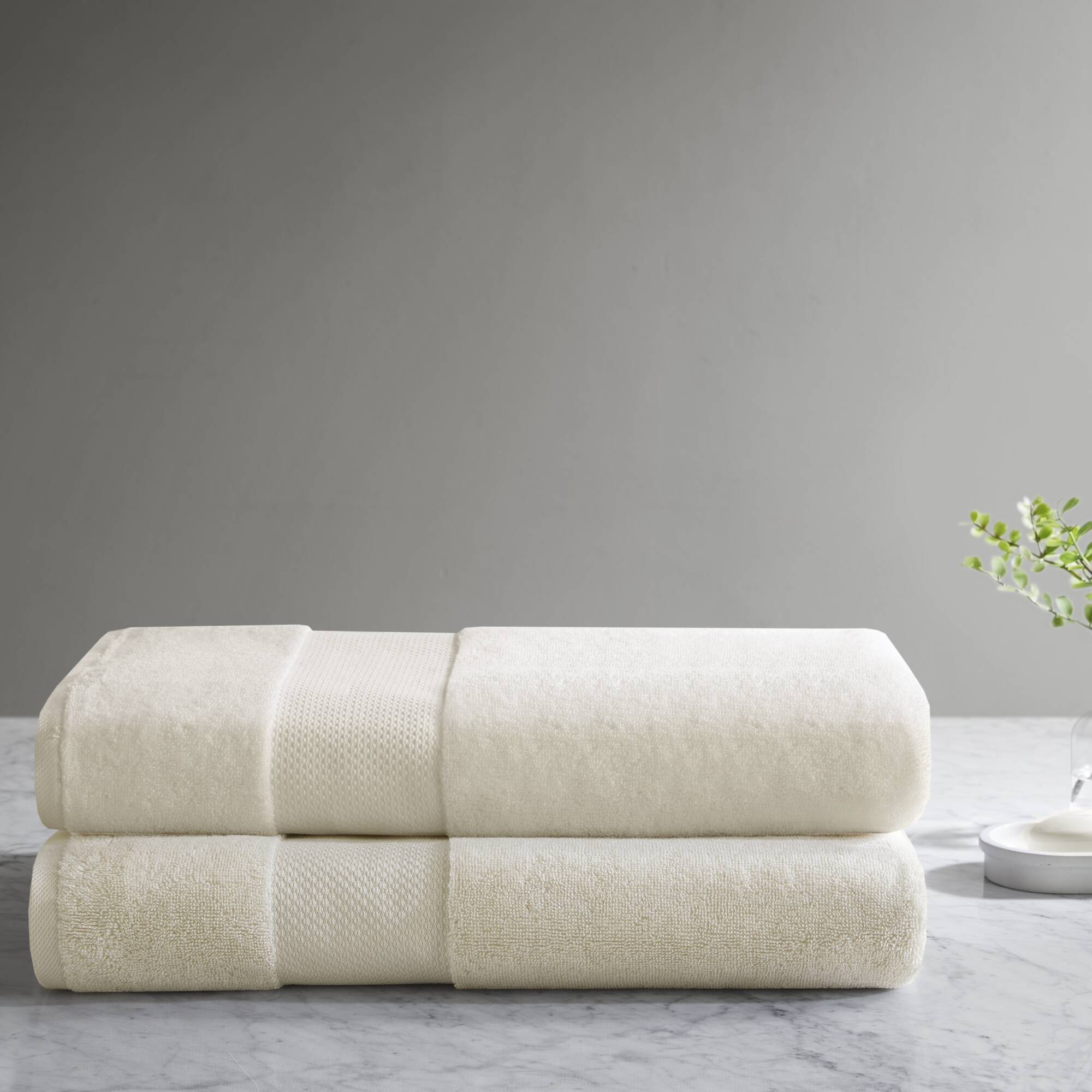 2 PCS 35x70' - 2PK 100% Cotton Bath Sheet Set Natural