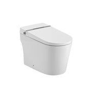 Smart Bidet Toilet with Remote Control and Auto Open/Close in White Ceramic, 30.9'D x 19.5'W x 23.6'H