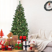 7ft Green Christmas Tree with 400 WiFi-Controlled RGB LED Lights, 1063 PVC Tips, 38 Light Functions, Music Sync, Hinged Structure & Metal Stand – Smart App-Controlled Holiday Tree