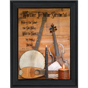 'Music' By Billy Jacobs, Printed Wall Art, Ready To Hang Framed Poster, Black Frame