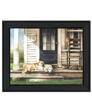 'Chase and Molly' by Artisan John Rossini, Ready to Hang Framed Print, Black Frame