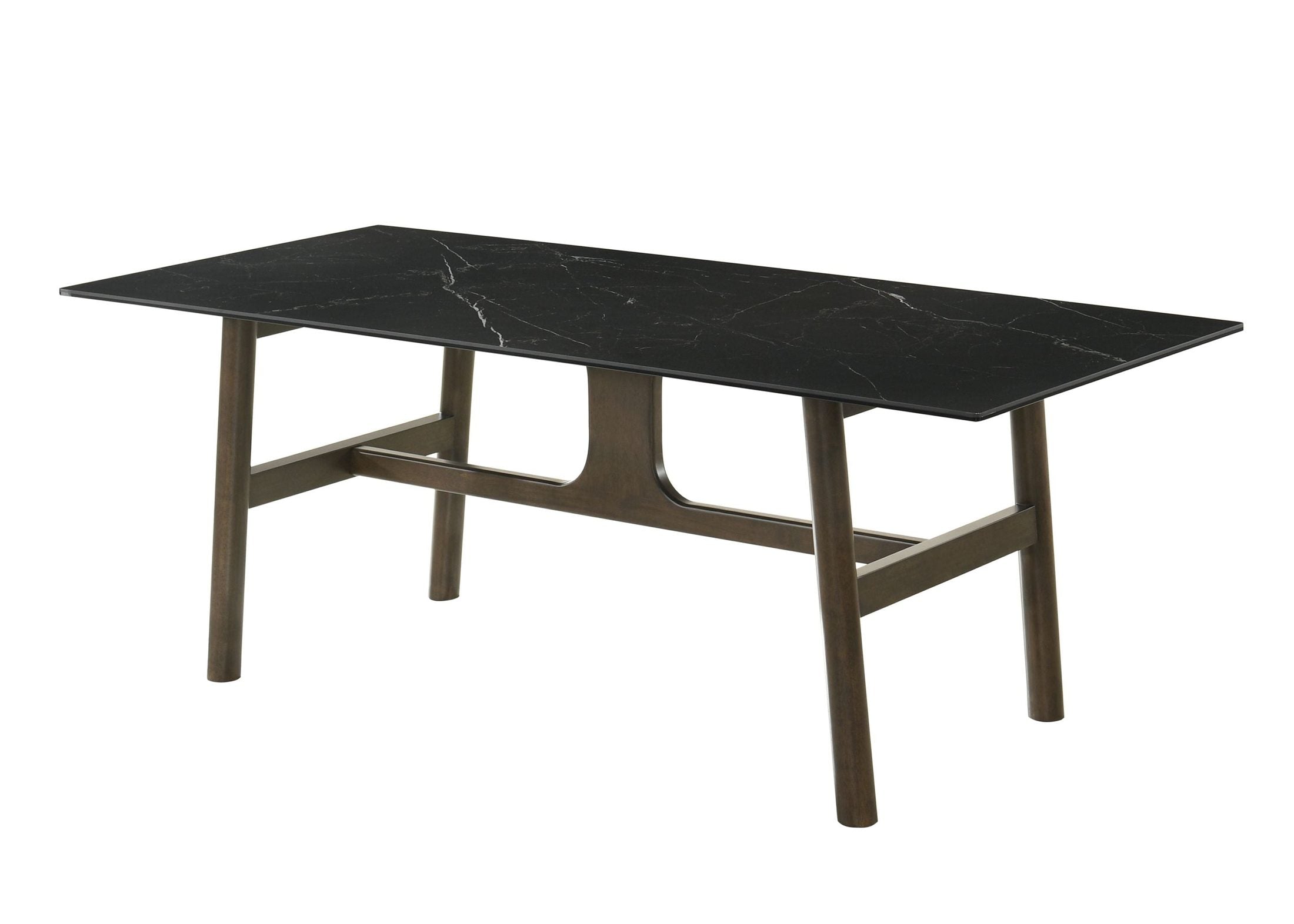 Destin Ceramic & Walnut Finish Dining Table