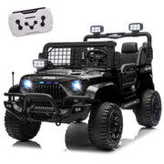 24V 100W*2 Kids Ride On Car w/ Remote Control - 3 Speed Adjustable,LED Headlights,4-Wheel Shock Absorption,USB/MP3 Charging & Battery Indicator,Bluetooth & music - Electric Toy Car for kids 3-8