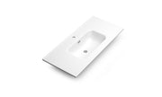 DAX Onix Glossy Ceramic Basin 40' – Modern Rectangular Bathroom Sink, Easy-Clean Durable Surface